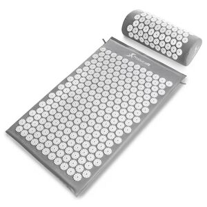 Gray Acupressure Mat and Pillow Set